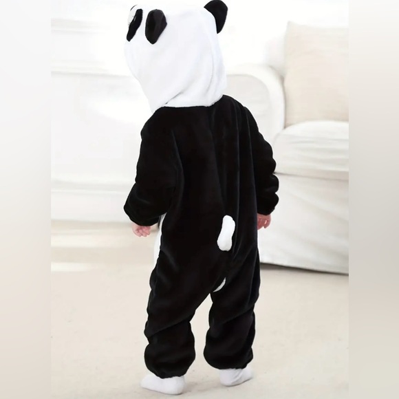 Baby Panda Hooded Onesie | Halloween | Size 9-12 - Picture 2 of 8